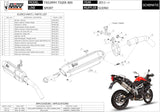 Exhaust Tip With Noise Certification Suono Steel Black Carbon - Mivv Compatible With Triumph Tiger 800 (2011-2016)