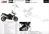 Non-Catalytic Exhaust Tip With Sound Certification Oval Carbon Carbon - Mivv Compatible With Triumph Tiger 1050 Sport (2013-2016)