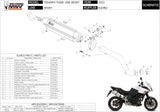 Non-Catalytic Exhaust Tip With Sound Certification Suono Steel Black Carbon - Mivv Compatible With Triumph Tiger 1050 Sport (2013-2016)
