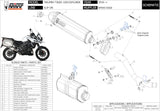 Exhaust Tip With Noise Certification Speed Edge Stainless Steel Carbon - Mivv Compatible With Triumph Tiger 1200 Explorer (2016-2020)