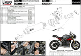 Exhaust Tip With Noise Certification Gp Carbon - Mivv Compatible With Triumph Speed Triple (2016-2017)
