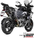 Exhaust Tip With Noise Certification Dakar Steel Black - Mivv Compatible With Triumph Tiger 1200 Gt - Rally (2021-2024)