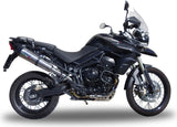 Exhaust Tip With Noise Certification Gpe Anniversary Titanium - Gpr Compatible With Triumph Tiger 800 - Xr - Xc - Xrx - Xcx - Xrt - Xca (2011-2016)