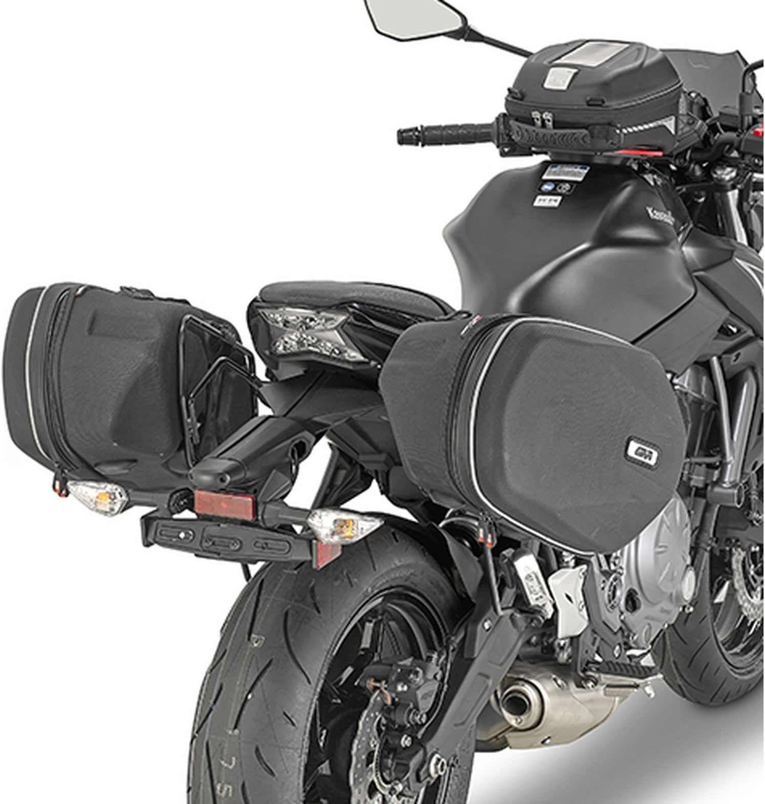 Black Side Bags - 60 Lt Nylon - Givi Compatible With Kawasaki Z 650 (2020-2024)
