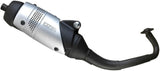 Complete Catalytic Exhaust System With Sound Certification Touring Stainless Steel - Leovince Compatible With Peugeot Ludix 50 2 One - Trend (2004-2012)