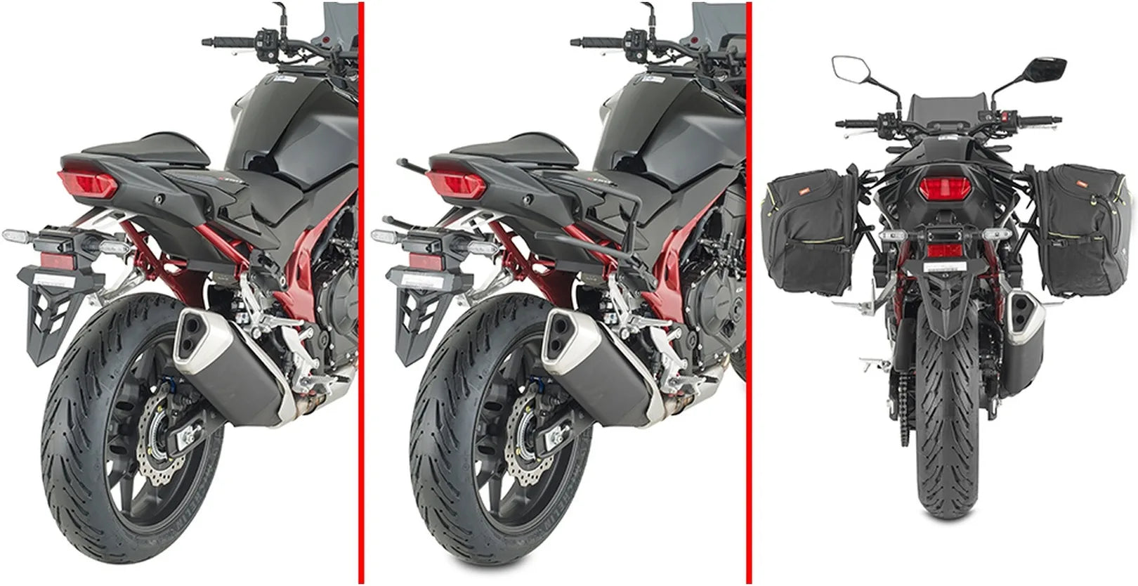 Black Side Bags - 60 Lt Nylon - Givi Compatible With Honda Cb 500 Hornet (2024)