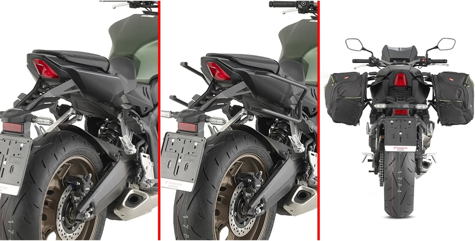 Black Side Bags - 60 Lt Nylon - Givi Compatible With Honda Cb 650 R (2024)