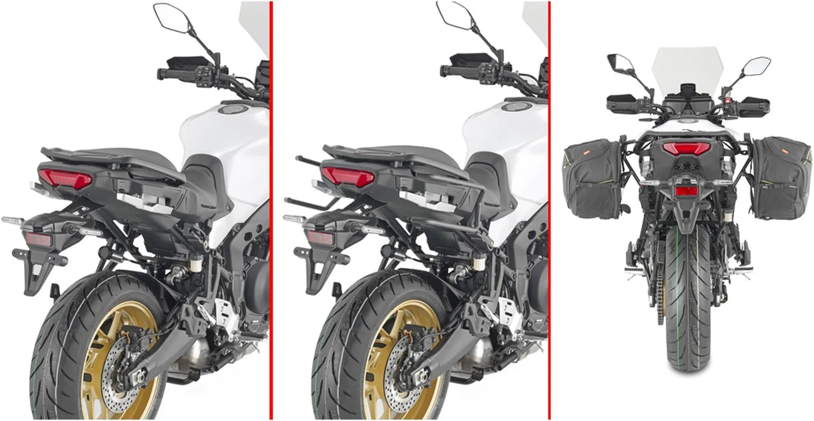 Black Side Bags - 60 Lt Nylon - Givi Compatible With Yamaha Tracer 9 - Gt - Gt+ (2021-2024)