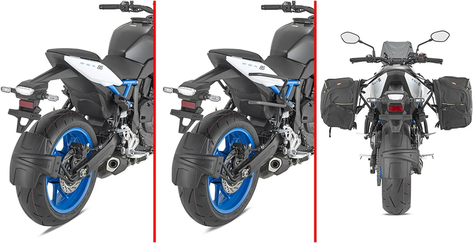 Corium Black Side Bags - 32 Lt Corium Nylon - Givi Compatible With Suzuki Gsx 8S (2023-2024)