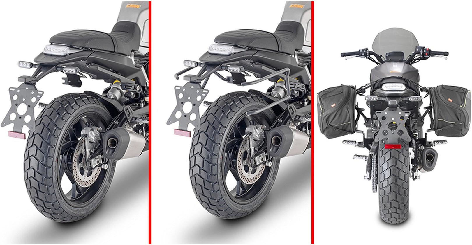 Corium Black Side Bags - 26 Lt Corium Nylon - Givi Compatible With Benelli Leoncino 800 (2022-2024)
