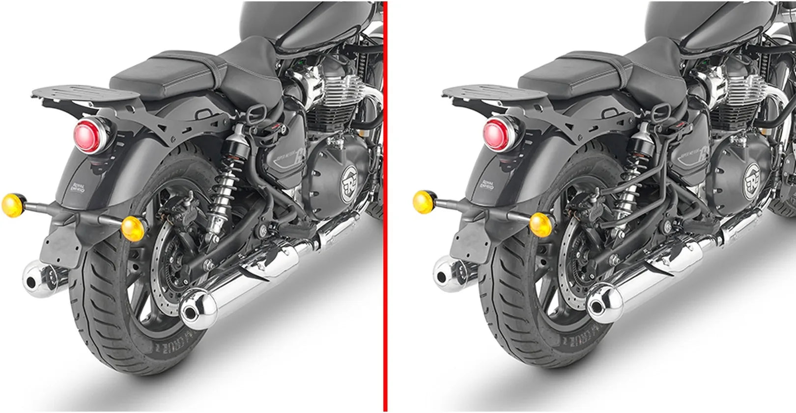 Black Side Bags - 60 Lt Nylon - Givi Compatible With Royal Enfield Super Meteor 650 (2023-2024)