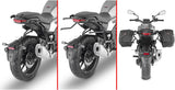 Corium Black Side Bags - 26 Lt Corium Nylon - Givi Compatible With Voge Trofeo 500 Ac (2022-2024)
