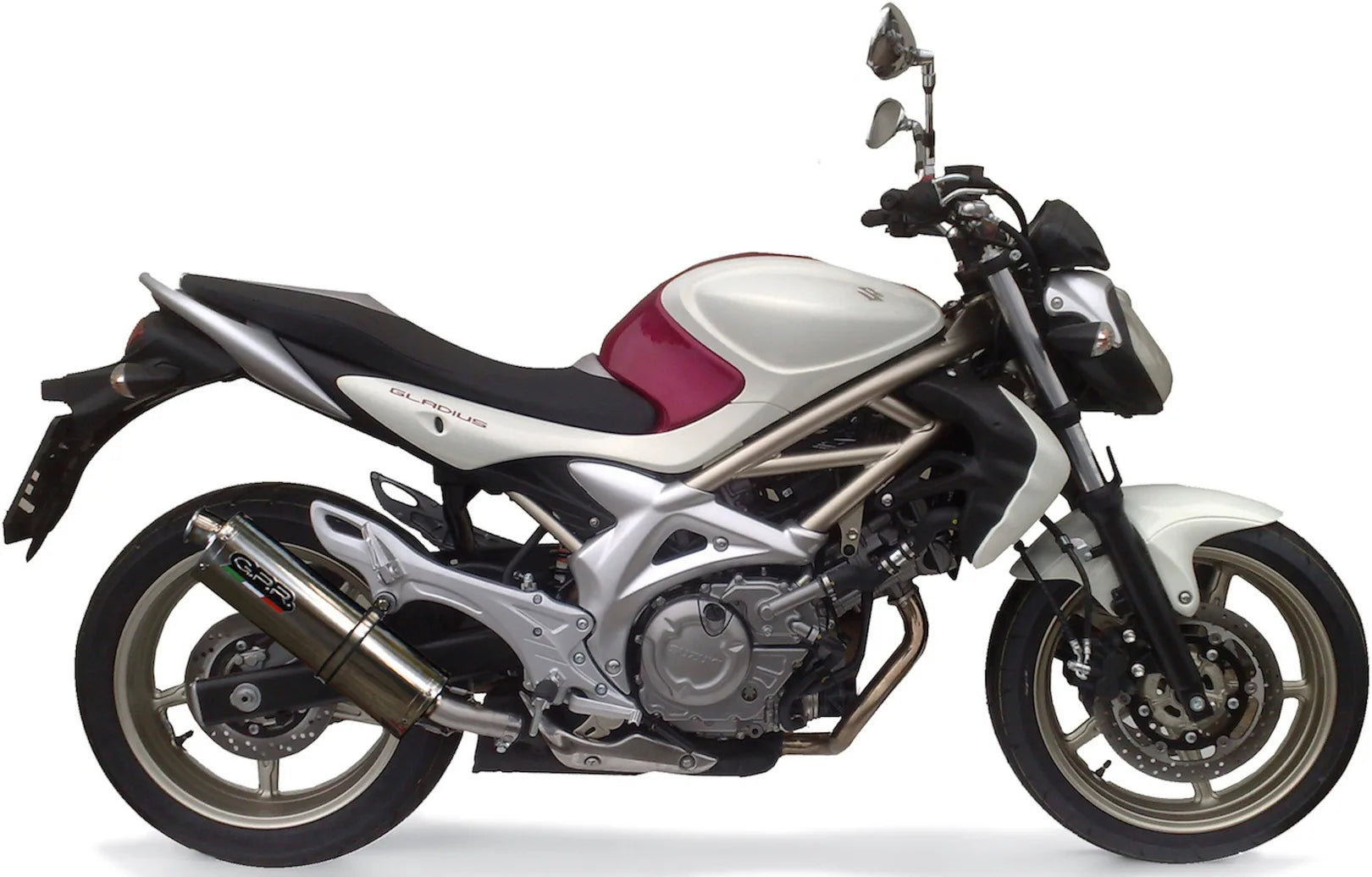 Exhaust Tip With Noise Certification Trioval Stainless Steel - Gpr Compatible With Suzuki Gladius 650 (2008-2015)