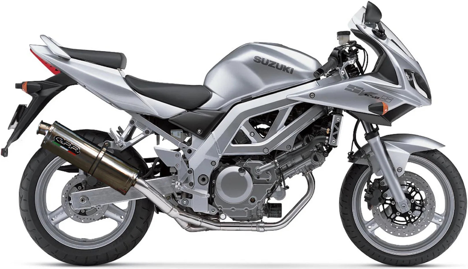 Catalytic Exhaust Tip With Sound Certification Trioval Stainless Steel - Gpr Compatible With Suzuki Sv 650 - S (2003-2010)