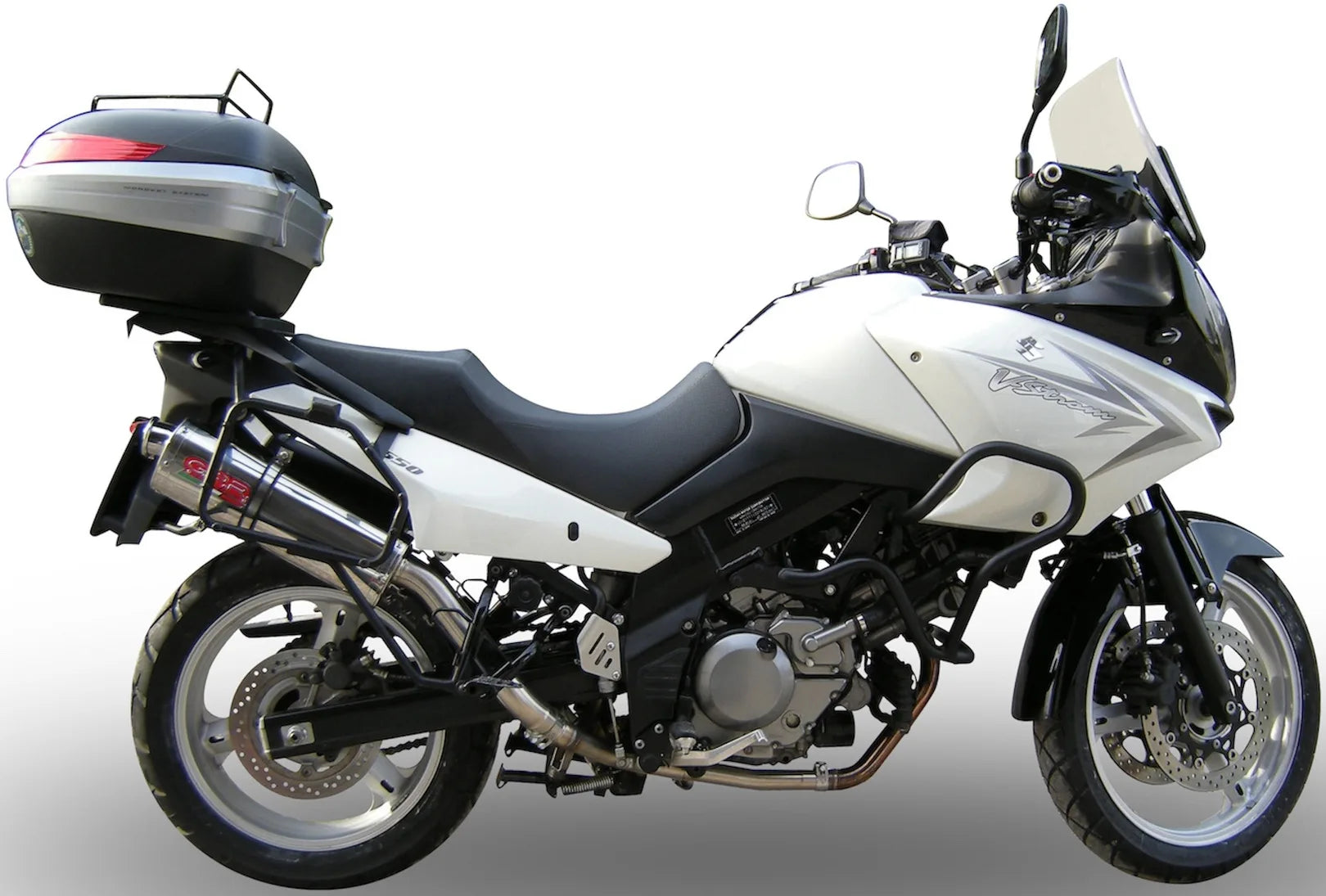 Exhaust Tip With Noise Certification Trioval Stainless Steel - Gpr Compatible With Suzuki V-Strom Dl 650 (2004-2011)
