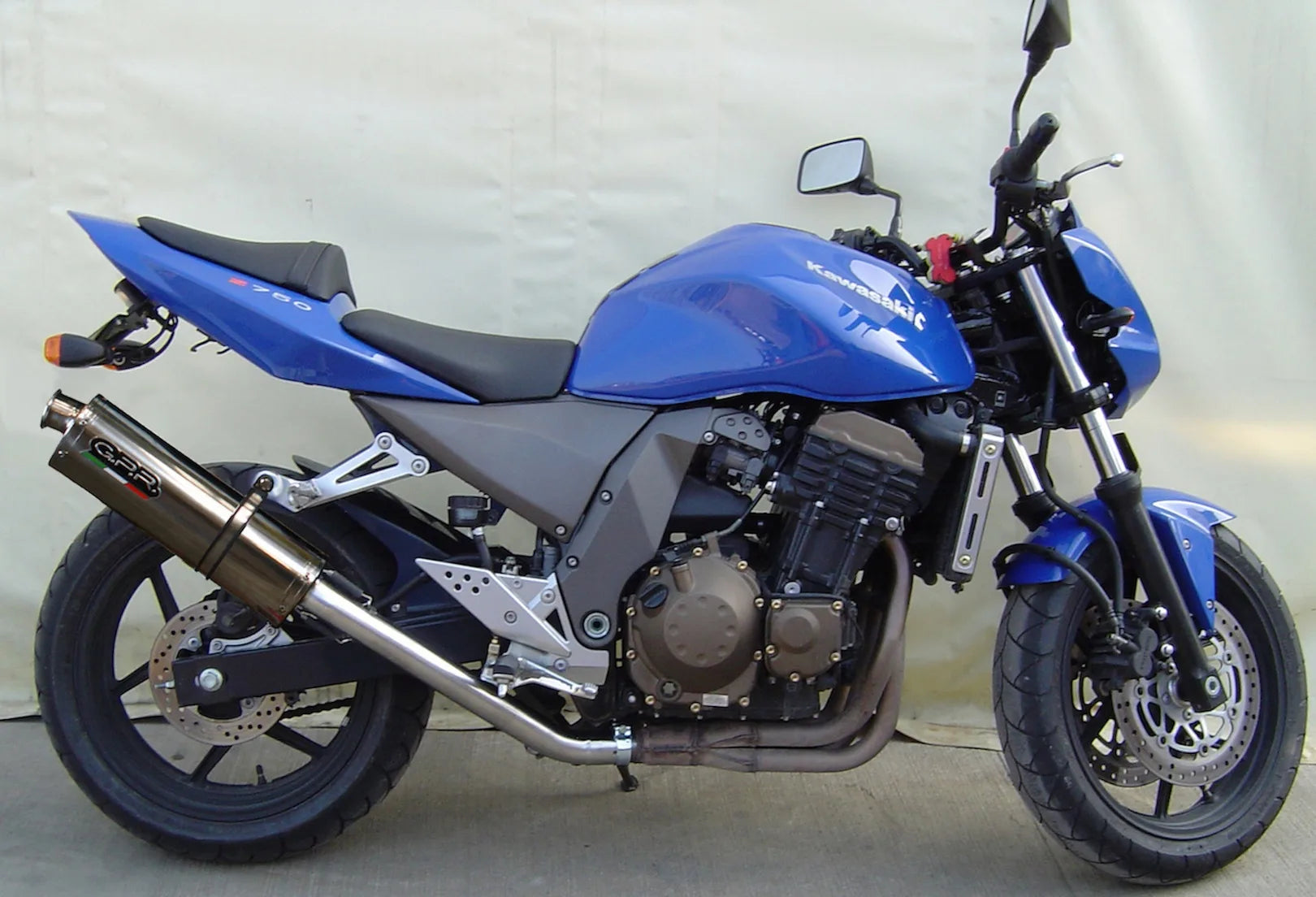 Exhaust Tip With Noise Certification Trioval Stainless Steel - Gpr Compatible With Kawasaki Z 750 - S (2004-2006)