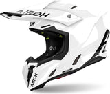 Off-Road Motorcycle Helmet Airoh Twist 3 - Tw314 Thermoplastic Hrt Gloss White Color Size L