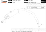 Exhaust Tip With Noise Certification Oval Stainless Steel - Mivv Compatible With Honda Cbr 600 Rr (2003-2004)