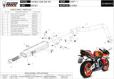 Exhaust Tip With Noise Certification Suono Steel Black Carbon - Mivv Compatible With Honda Cbr 600 Rr (2007-2012)