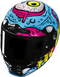Full-Face Motorcycle Helmet Hjc V10 Advanced Fiberglass Composite Mc28 Squeeze Size 07 S