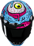Full-Face Motorcycle Helmet Hjc V10 Advanced Fiberglass Composite Mc28 Squeeze Size 11 Xxl