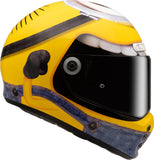 Full-Face Motorcycle Helmet Hjc V10 Advanced Fiberglass Composite Mc3 Stuart Minions Size 08 M