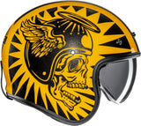 Urban Motorcycle Helmet Hjc V31 Advanced Fiberglass Composite Mc3 Flame Size 08 M