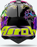 Off-Road Motorcycle Helmet Airoh Wraaap - Wram17 Thermoplastic Hrt Gloss Music Size Xs