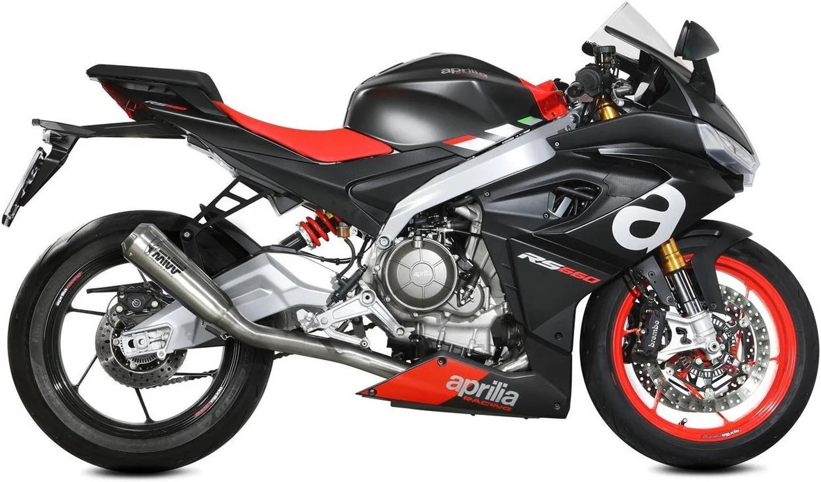 Complete Exhaust System Without Catalytic Converter And Without Sound Certification X-M1 Titanium - Mivv Compatible With Aprilia Tuono 660 (2021-2024)