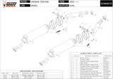 Dual Catalytic Exhaust Tips With Sound Certification Oval Stainless Steel - Mivv Compatible With Yamaha Tdm 900 (2002-2014)