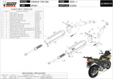 Dual Catalytic Exhaust Tips With Sound Certification Suono Steel Black Carbon - Mivv Compatible With Yamaha Tdm 900 (2002-2014)