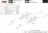 Dual Non-Catalytic Exhaust System With Sound Certification Oval Carbon Carbon - Mivv Compatible With Yamaha Xt 660 R (2004-2016)