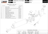 Non-Catalytic Exhaust Tip With Sound Certification Oval Carbon - Mivv Compatible With Yamaha Fz-1 (2006-2016)