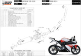 Complete Non-Catalytic Exhaust System With Sound Certification Gp Carbon - Mivv Compatible With Yamaha Yzf-R 125 (2008-2013)