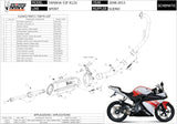 Complete Catalytic Exhaust System With Sound Certification Suono Steel Black Carbon - Mivv Compatible With Yamaha Yzf-R 125 (2008-2013)