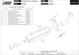 Exhaust Tip With Noise Certification Suono Stainless Steel Carbon - Mivv Compatible With Yamaha Fz-8 (2010-2016)