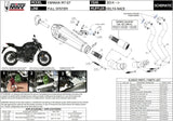 Complete Catalytic Exhaust System With Sound Certification Delta Race Steel Black Carbon - Mivv Compatible With Yamaha Mt-07 (2014-2020)