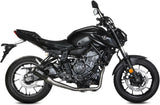 Complete Exhaust System Without Catalytic Converter And Without Sound Certification Mk3 Carbon - Mivv Compatible With Yamaha Mt-07 (2014-2024)