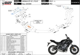 Complete Exhaust System Without Catalytic Converter And Without Sound Certification Mk3 Carbon - Mivv Compatible With Yamaha Mt-07 (2014-2024)