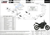 Complete Catalytic Exhaust System With Sound Certification Gppro Steel Black - Mivv Compatible With Yamaha Mt-07 (2014-2020)