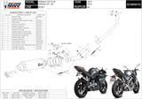 Complete Catalytic Exhaust System With Sound Certification Gp Carbon - Mivv Compatible With Yamaha Mt-125 (2015-2019)