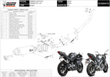 Complete Catalytic Exhaust System With Sound Certification Gp Carbon - Mivv Compatible With Yamaha Mt-125 (2015-2019)