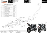 Complete Catalytic Exhaust System With Sound Certification Suono Steel Black Carbon - Mivv Compatible With Yamaha Mt-125 (2015-2019)