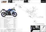 Exhaust Tip With Noise Certification Gp Steel Black - Mivv Compatible With Yamaha Yzf-R25 (2015-2022)