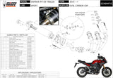 Complete Catalytic Exhaust System With Sound Certification Oval Titanium Carbon - Mivv Compatible With Yamaha Tracer 900 Gt (2013-2020)