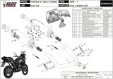 Dual Catalytic Exhaust Tips With Sound Certification Oval Titanium Carbon - Mivv Compatible With Yamaha Xt 660 Z (2008-2016)