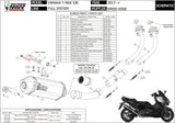 Complete Catalytic Exhaust System With Sound Certification Speed Edge Steel Black Carbon - Mivv Compatible With Yamaha T-Max 530 (2017-2019)