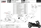 Complete Catalytic Exhaust System With Sound Certification Speed Edge Steel Black Carbon - Mivv Compatible With Yamaha T-Max 530 (2017-2019)