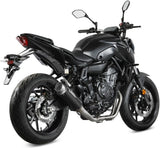 Complete Catalytic Exhaust System With Sound Certification Gppro Carbon - Mivv Compatible With Yamaha Mt-07 (2021-2024)