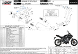 Complete Catalytic Exhaust System With Sound Certification Gppro Titanium - Mivv Compatible With Yamaha Fz-07 (2021-2024)